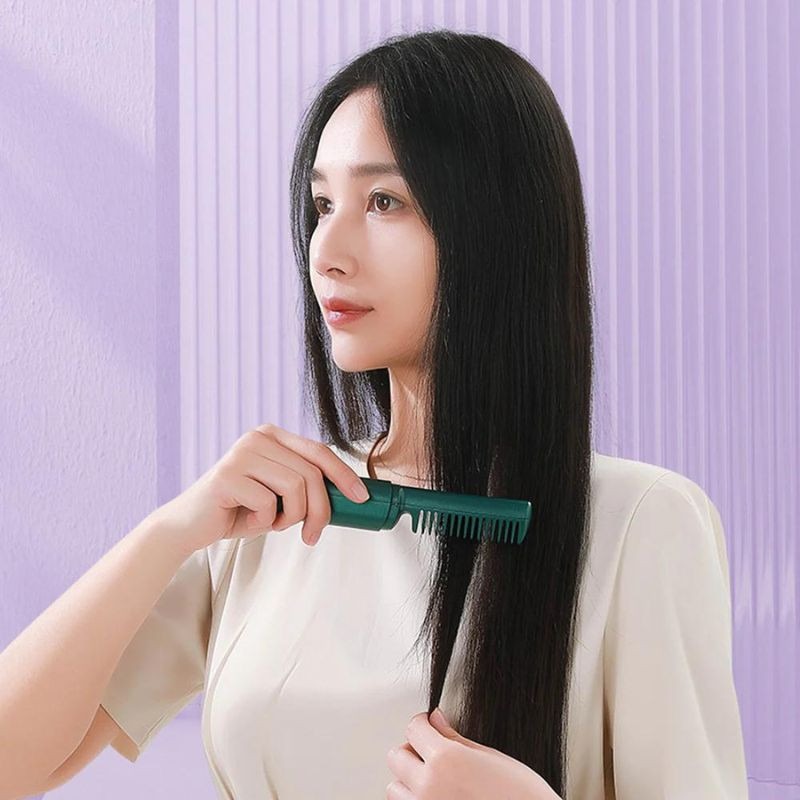Travel Comb Cordless Rechargeable Hair Straightener | Portable Mini Hair Styling Tool for Smooth, Shiny Hair