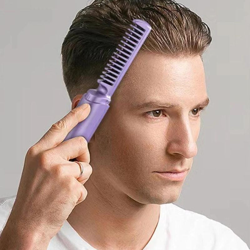 Travel Comb Cordless Rechargeable Hair Straightener | Portable Mini Hair Styling Tool for Smooth, Shiny Hair