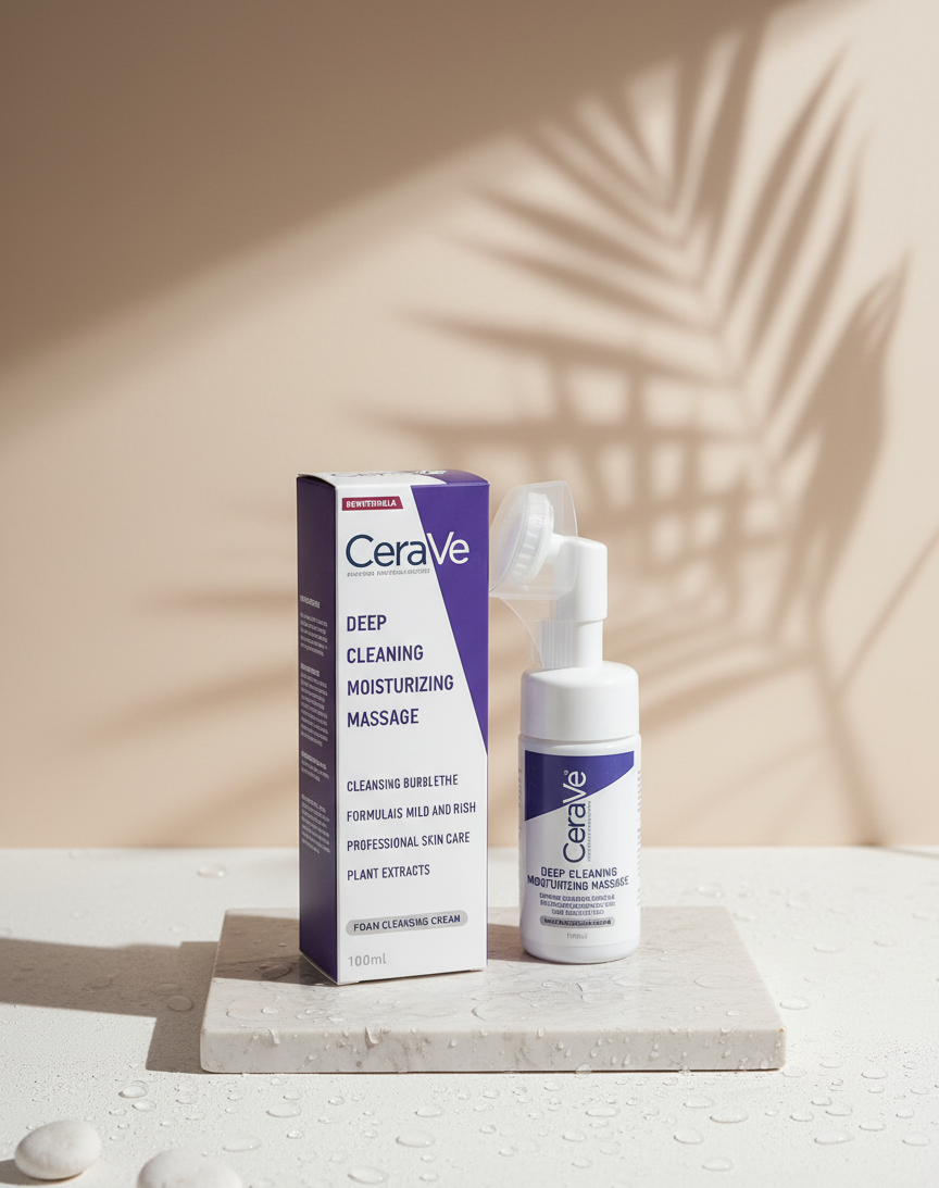 CeraVe Deep Cleaning Moisturizing Massage Foam Cleansing Cream