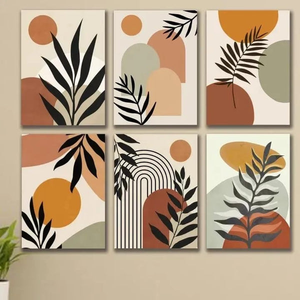 Six-Piece Abstract Art Wall Frame Set